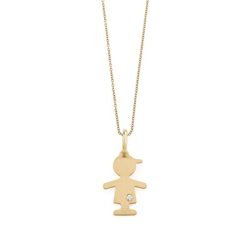 Pingente-de-ouro-amarelo-18K-com-diamante---Colecao-Menino-e-Menina---BE2O100334 Pingente-de-ouro-amarelo-18K-com-diamante---Colecao-Menino-e-Menina---BE2O100334