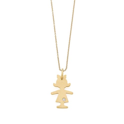 Pingente-de-ouro-amarelo-18K-com-diamante---Colecao-Menino-e-Menina---BE2O100341 Pingente-de-ouro-amarelo-18K-com-diamante---Colecao-Menino-e-Menina---BE2O100341