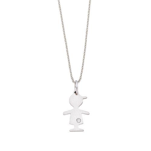 Pingente-de-ouro-branco-18K-com-diamante---Colecao-Menino-e-Menina---BE3OB100334 Pingente-de-ouro-branco-18K-com-diamante---Colecao-Menino-e-Menina---BE3OB100334