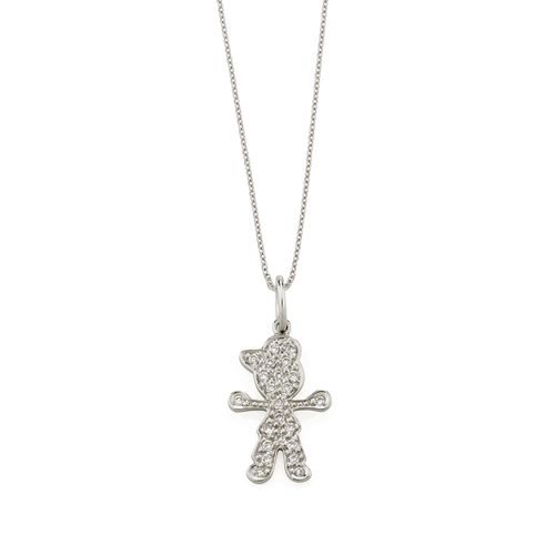 Pingente-de-ouro-branco-18K-com-diamantes---Colecao-Menino-e-Menina---BE3B197953 Pingente-de-ouro-branco-18K-com-diamantes---Colecao-Menino-e-Menina---BE3B197953