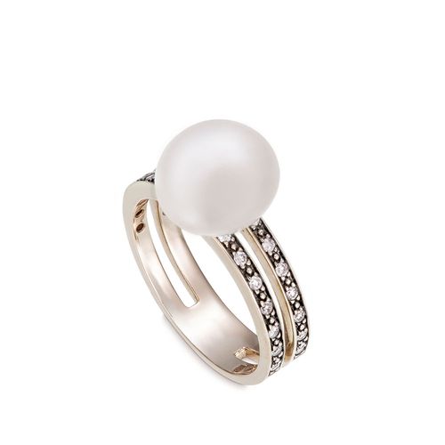 Anel-de-Ouro-Nobre-18K-com-diamantes-cognac-e-perola---Colecao-Perolas---A1P195561 Anel-de-Ouro-Nobre-18K-com-diamantes-cognac-e-perola---Colecao-Perolas---A1P195561