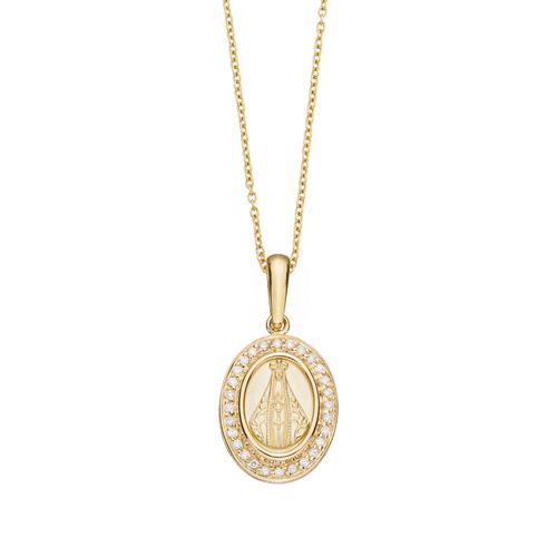ME2B209173-edalha de ouro amarelo 18K com diamantes - Nossa Senhora Aparecida - Coleção Santos ME2B209173-edalha de ouro amarelo 18K com diamantes - Nossa Senhora Aparecida - Coleção Santos