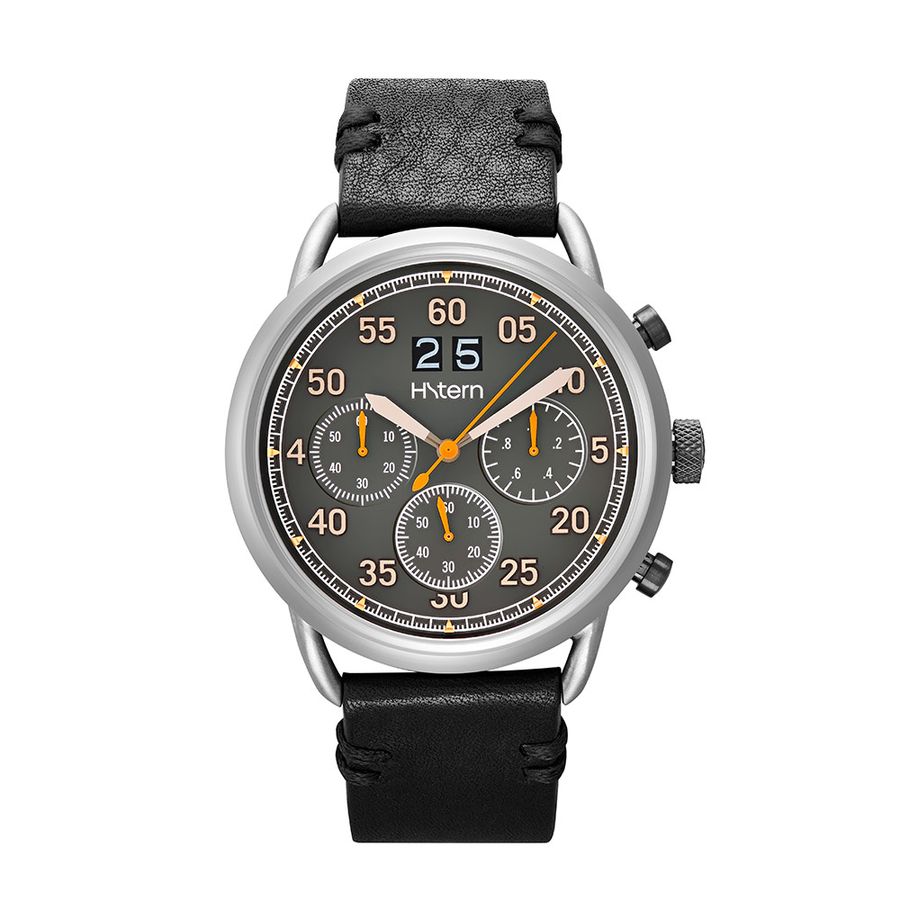 ドクターイビス Relógio HS ID Racing com mostrador cinza e caixa de PVD cinza - HStern